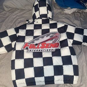 Full Send Checkered Quilt Puffer Jacket (L)